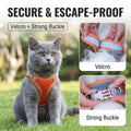 Breathable step-in cat harness and leash with adjustable closure